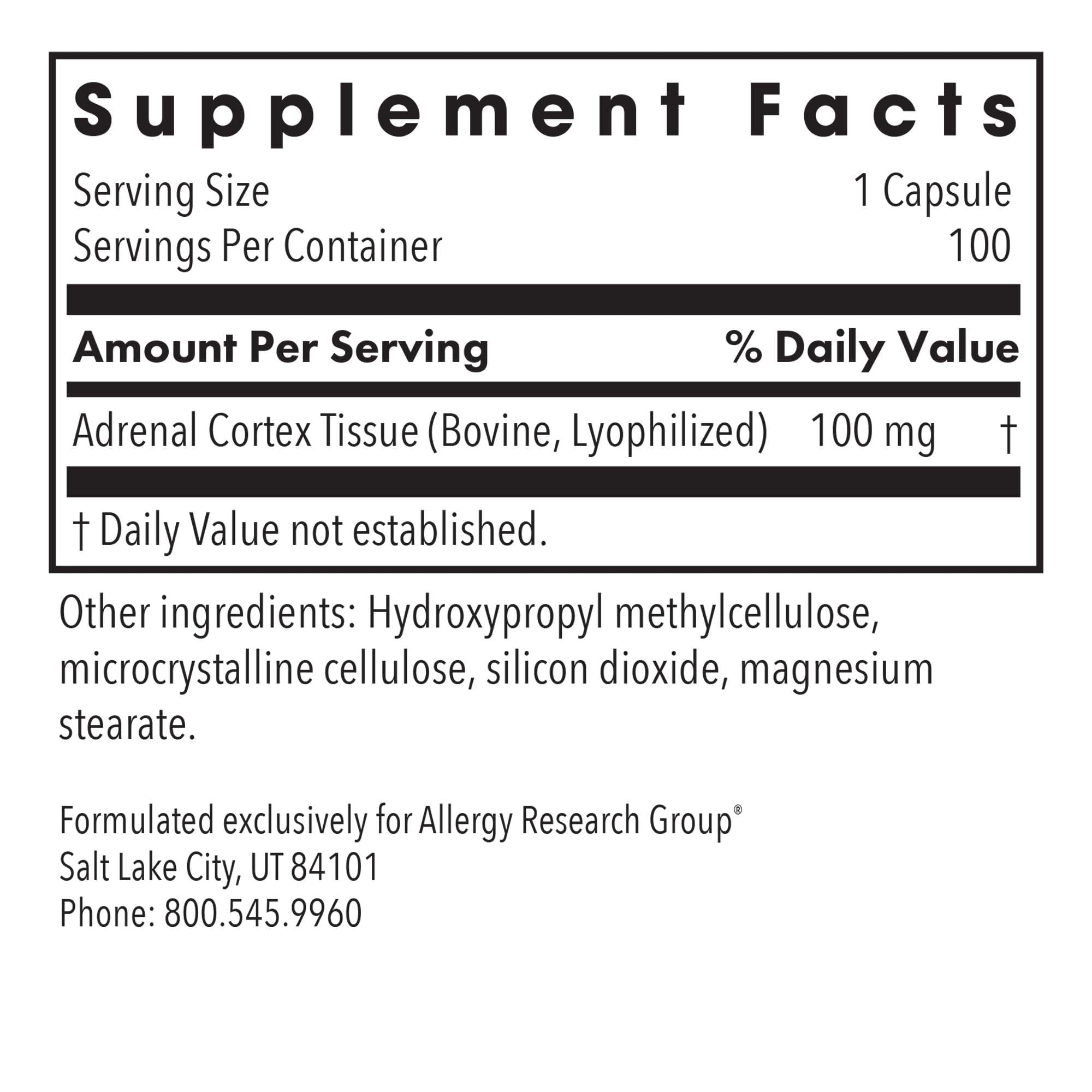 ARG Adrenal Cortex capsules provide convenient servings that may support metabolic balance.