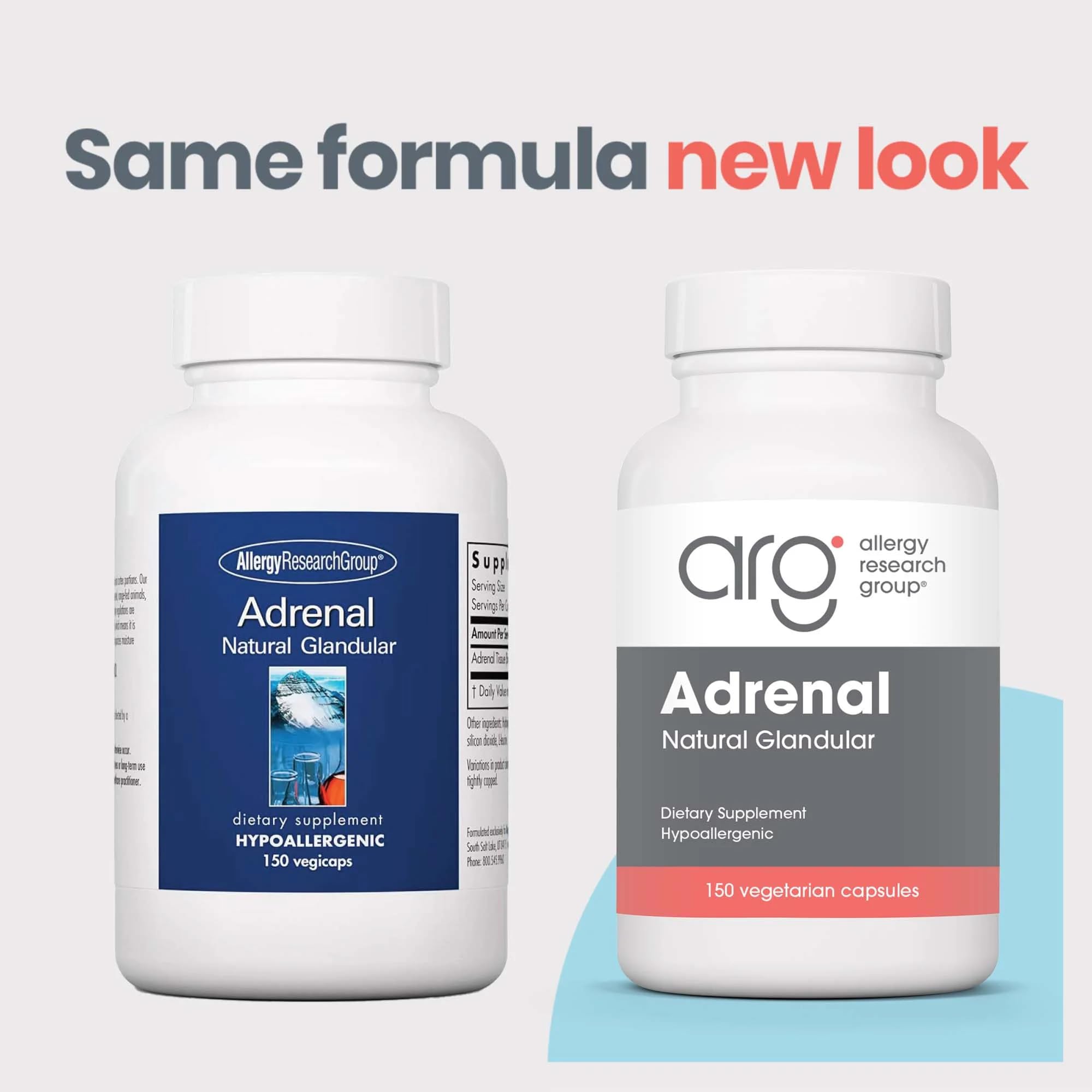 Allergy Research Group ARG Adrenal Cortex sourced from pasture-raised Argentina cattle