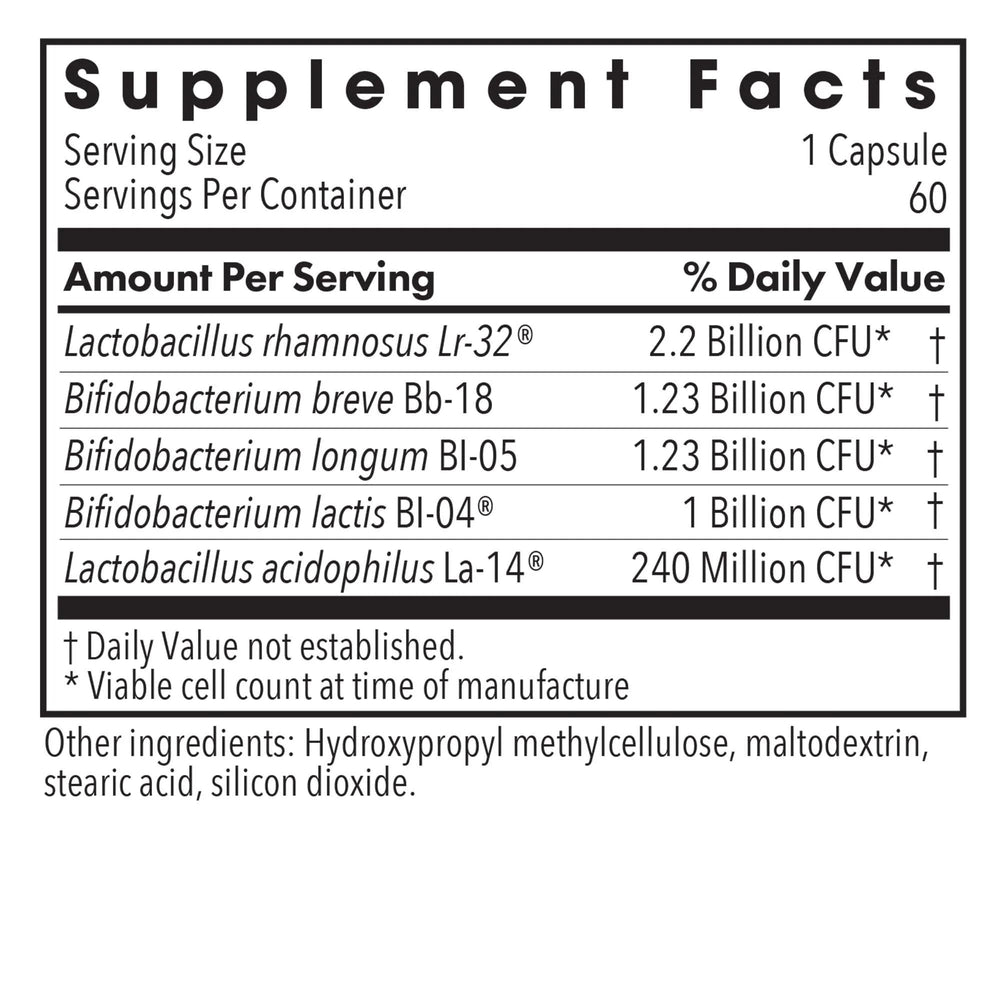 ARG BifidoBiotics capsules close-up shows vegetarian capsules for gut-friendly daily support.
