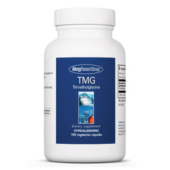 Allergy Research Group ARG TMG bottle cap showing easy daily dosing potential