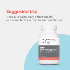 Allergy Research Group ARG TMG ingredient panel close-up
