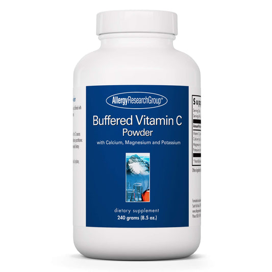 Allergy Research Group Buffered Vitamin C powder bottle for daily wellness