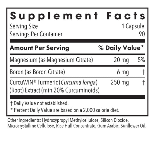Allergy Research Group CurcuWIN capsules highlighting enhanced bioavailability