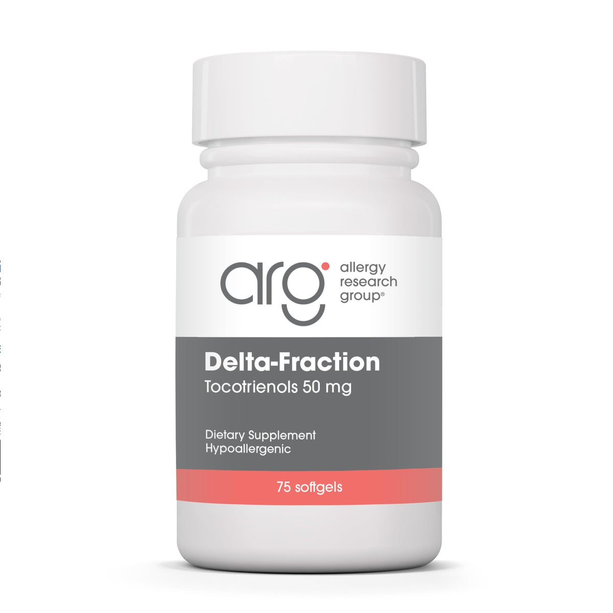 Allergy Research Group Delta-Fraction Tocotrienols bottle for daily use.