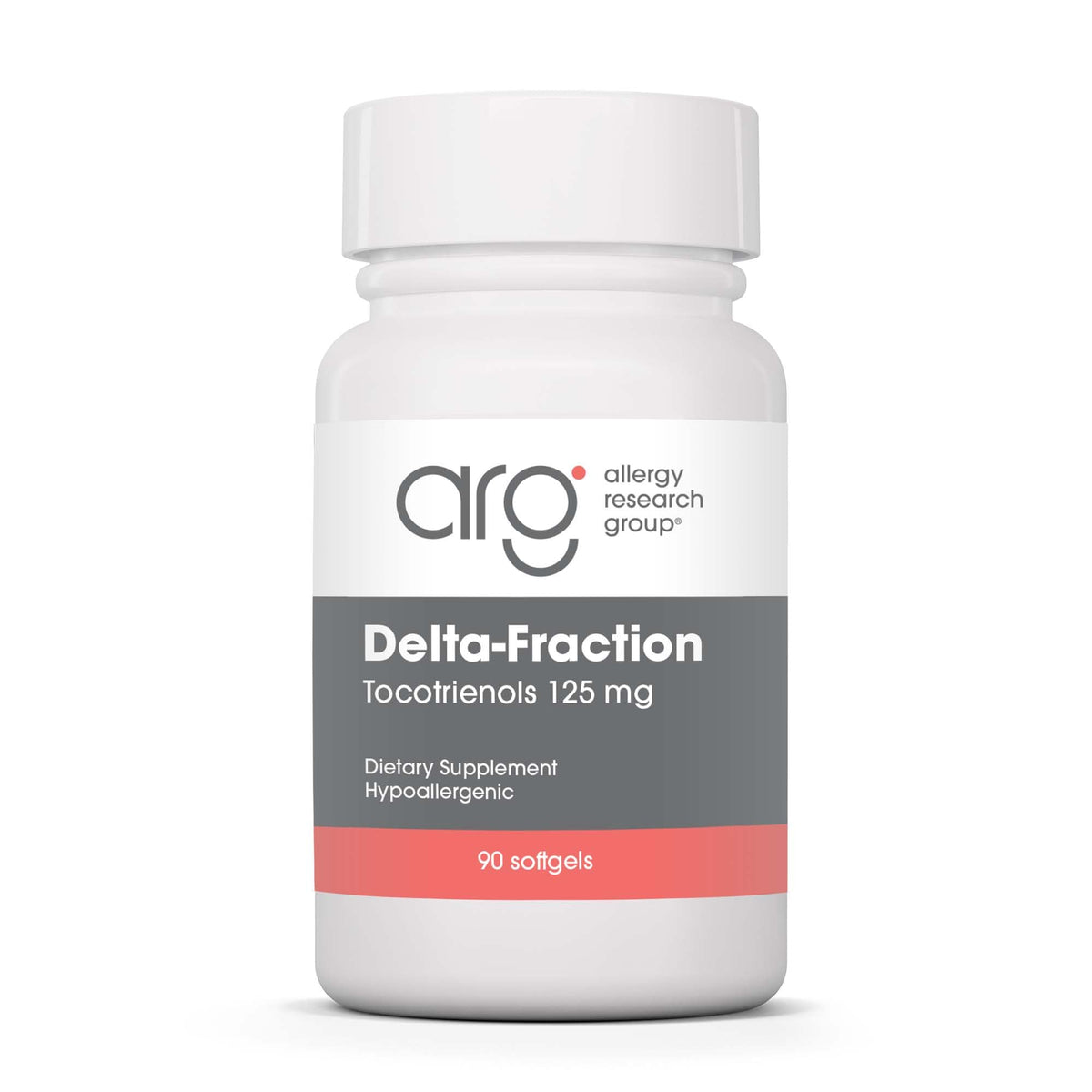 All Allergy Research Group Delta-Fraction Tocotrienols softgel bottle for daily use.