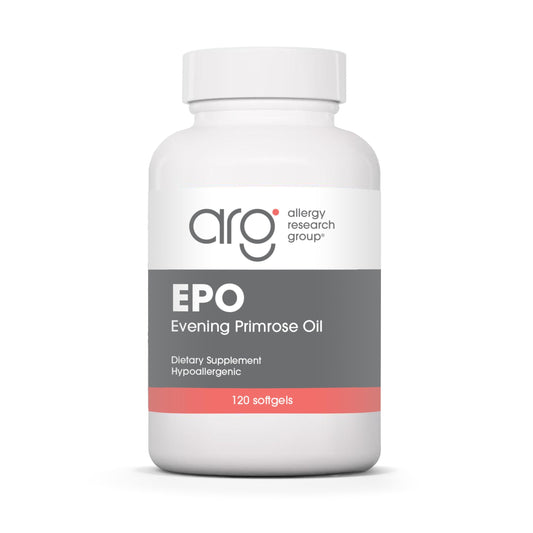 Allergy Research Group EPO bottle with 120 softgels for daily moisture support