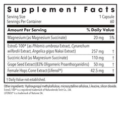 Estrog-100 blend visual from Allergy Research Group showing herbal support