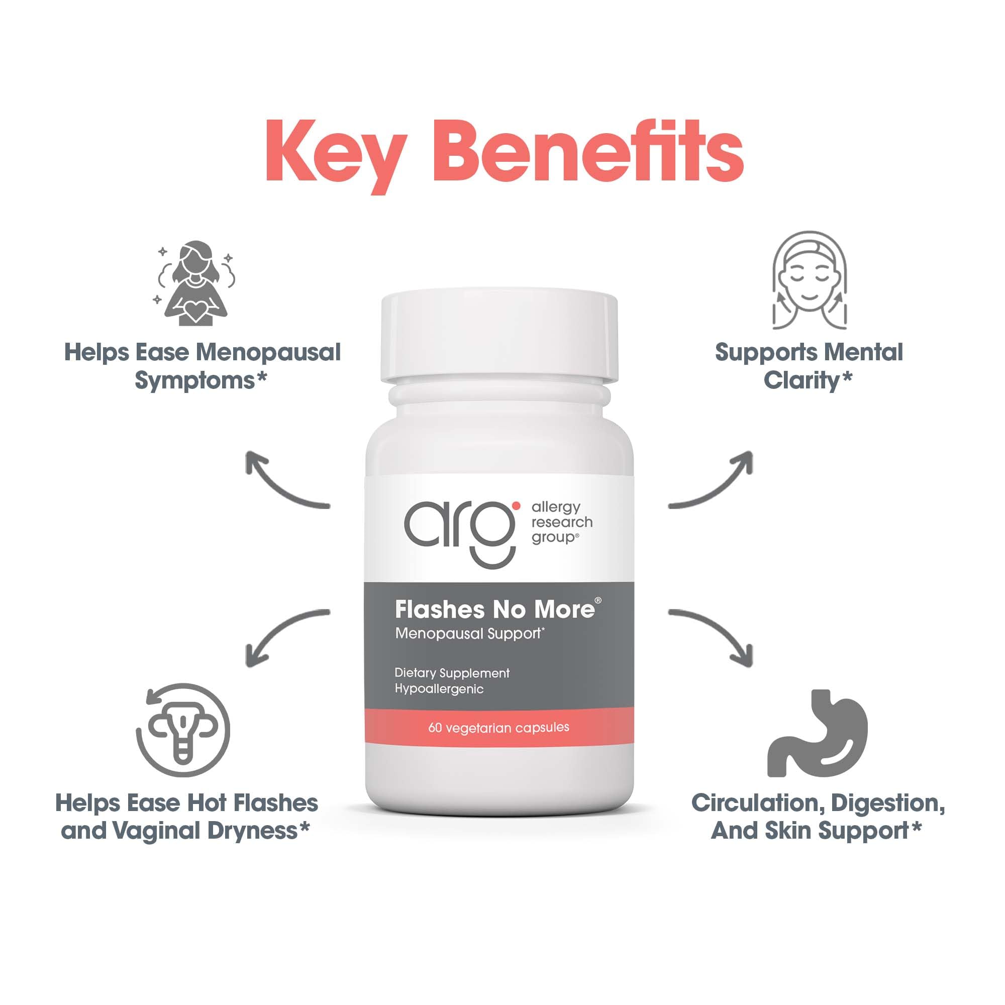 Allergy Research Group gravinol grape seed extract illustration emphasizing antioxidant blend
