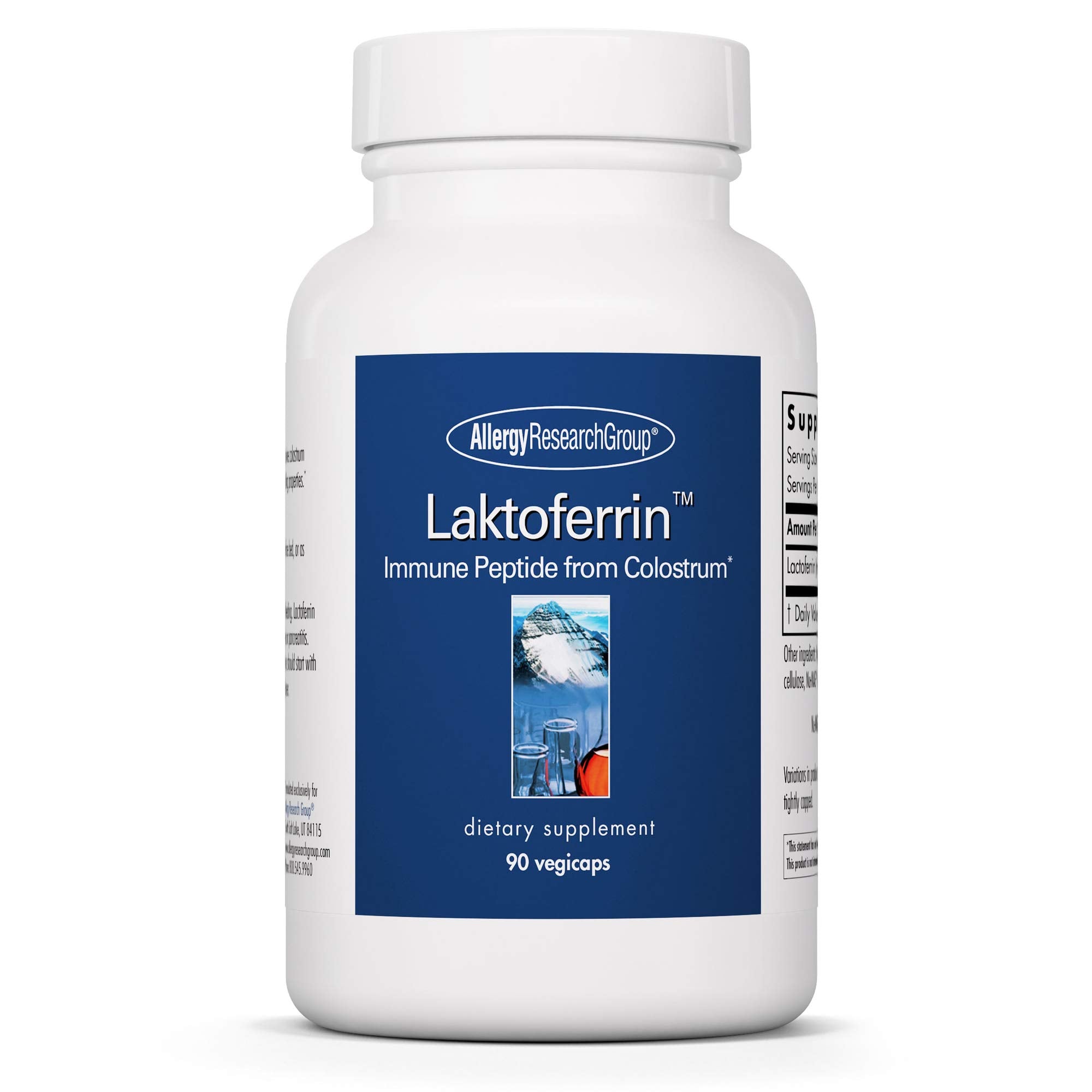 Allergy Research Group Laktoferrin bottle front for everyday immune support.