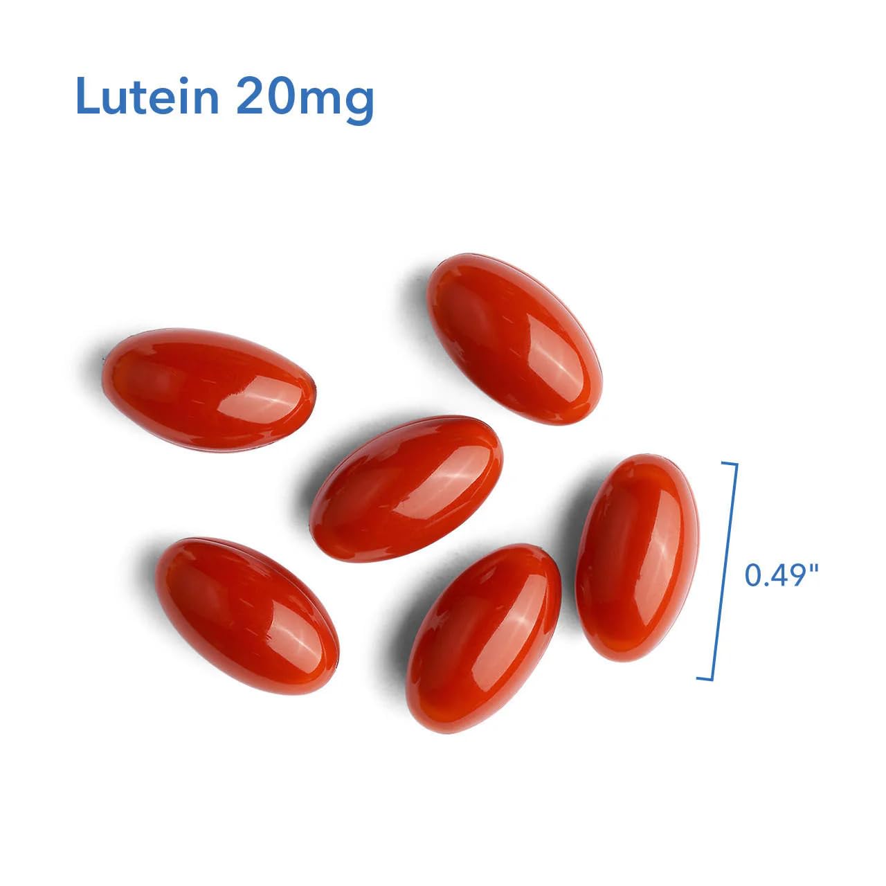 Allergy Research Group Lutein label view highlights 20 mg lutein content.
