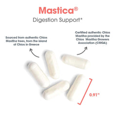 Allergy Research Group Mastica capsules being poured, illustrating convenient daily supplementation.