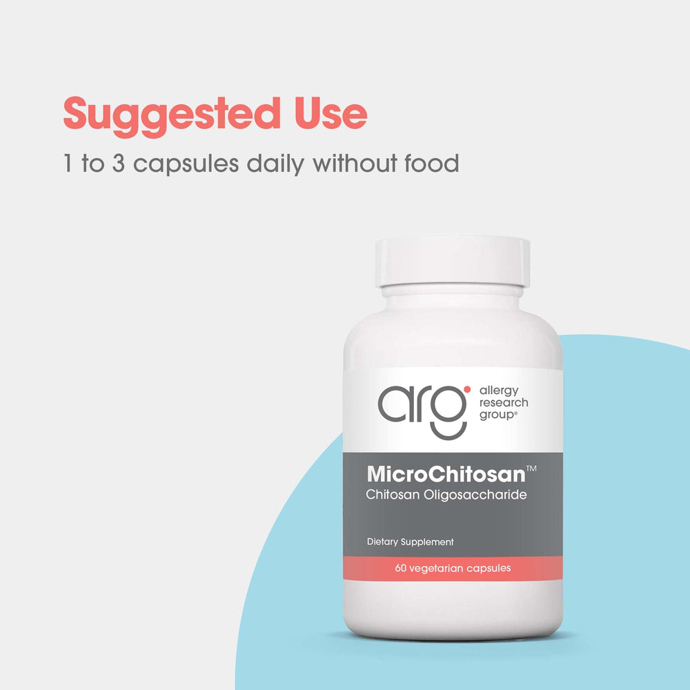 MicroChitosan bottle on white surface for easy daily use.