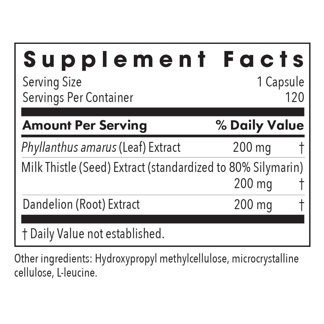 Allergy Research Group Milk Thistle Plus capsules closeup highlighting vegetarian design for daily wellness