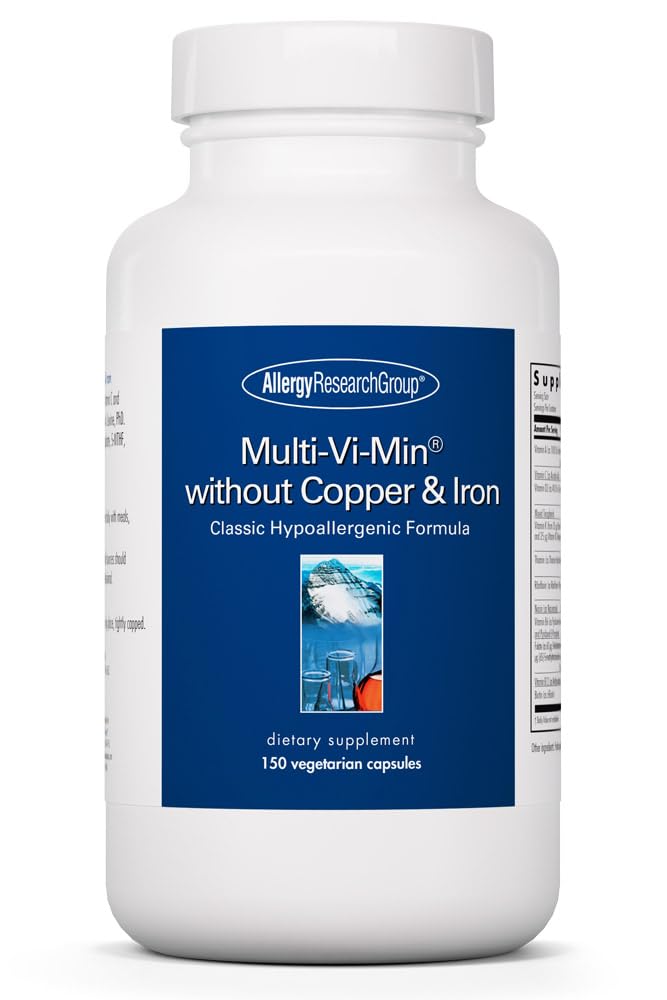 Allergy Research Group Multi-Vi-Min bottle for daily wellness support.