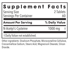 NAC tablet lineup demonstrates 120-count bottle for daily antioxidant precursor support