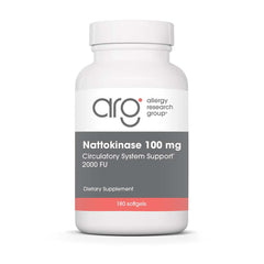 Allergy Research Group Nattokinase bottle front showing NSK-SD potency for everyday circulation support
