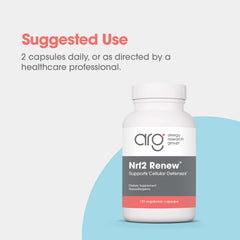 Nrf2 Renew packaging highlighting green tea extract and botanical blend