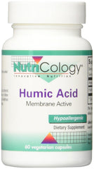 Gluten-free allergen-free labeling on NutriCology Humic Acid bottle aids sensitive users