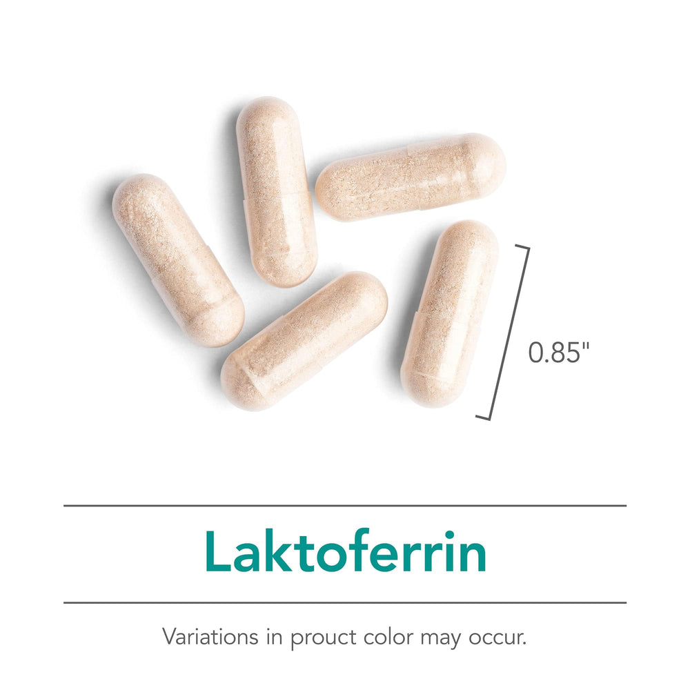 Nutricology lactoferrin packaging box communicates dosage guidance for nightly use.