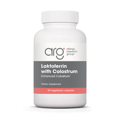 Allergy Research Group NutriCology Laktoferrin with Colostrum bottle for immune balance.