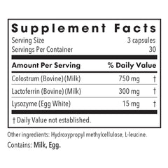 NutriCology Laktoferrin capsules labeled for convenient daily immune support.