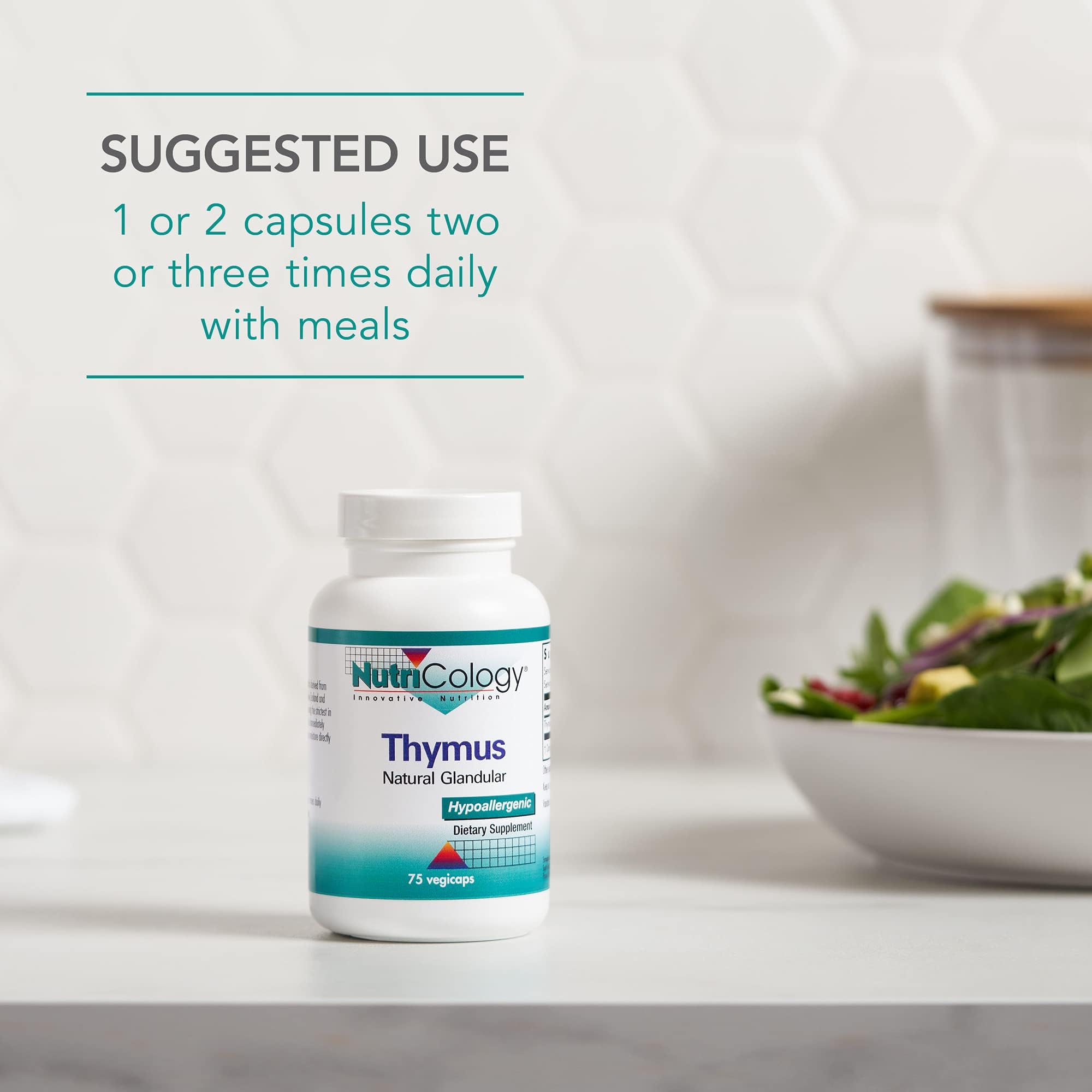 Lyophilized thymus powder preserving bioactivity in Nutricology supplement