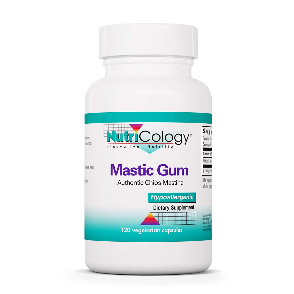 Allergy Research Group NutriCology Mastic Gum bottle supports digestive comfort