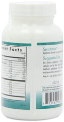 Box packaging of Nutricology Seratonin supplement communicates quality and hypoallergenic heritage