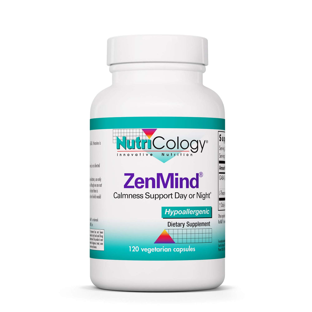 Nutricology ZenMind bottle front showing calming support potential