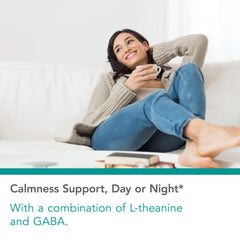 ZenMind label detail indicating GABA and L-Theanine per capsule for calm focus