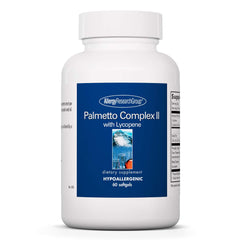 Allergy Research Group Palmetto Complex II bottle with softgels for daily support.