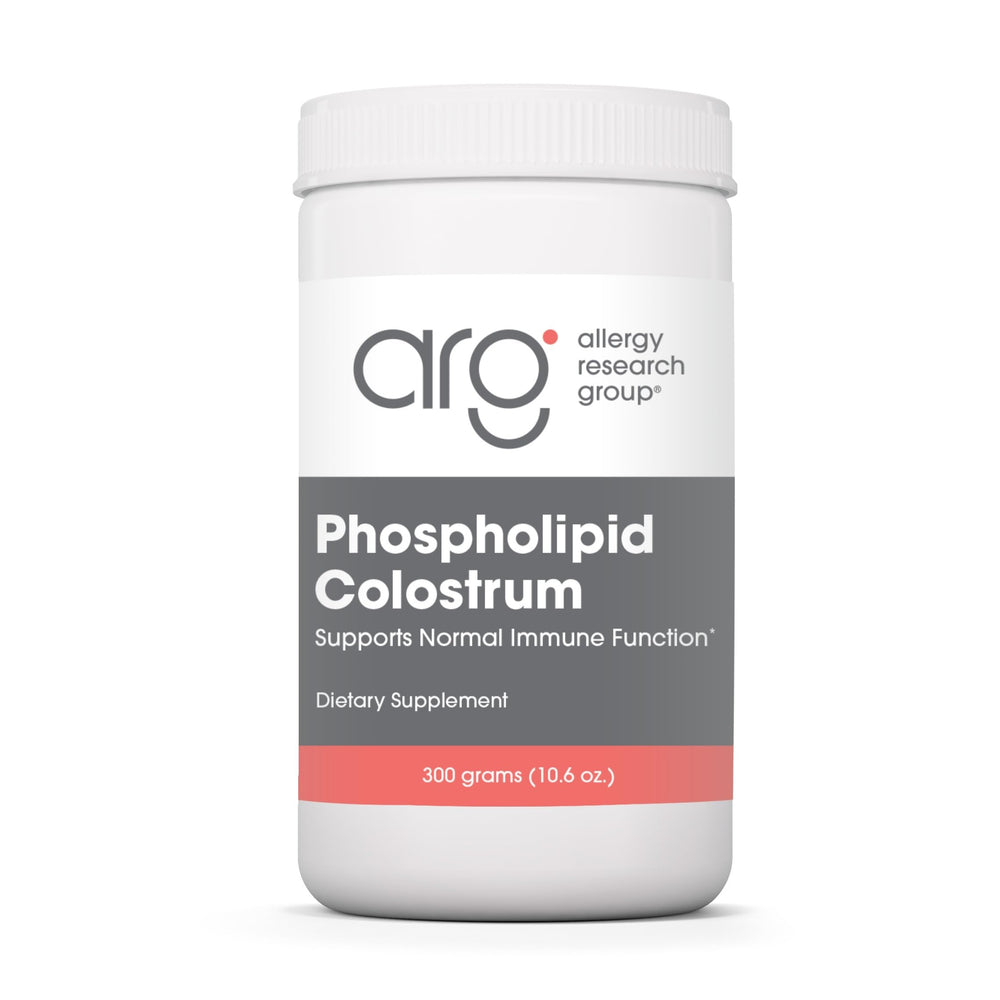 Allergy Research Group phospholipid colostrum bottle front for immune support