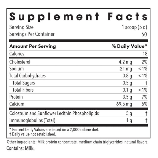 Allergy Research Group phospholipid colostrum bottle top for daily wellness