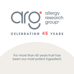 Allergy Research Group phospholipid colostrum label close-up highlighting US-sourced ingredients