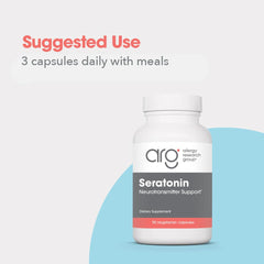 Allergy Research Group Seratonin on a desk illustrating non-stimulant support for restful days