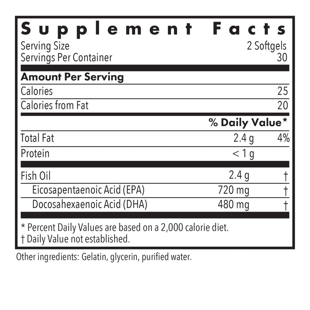 Allergy Research Group Super EPA bottle back showing purity and labeling
