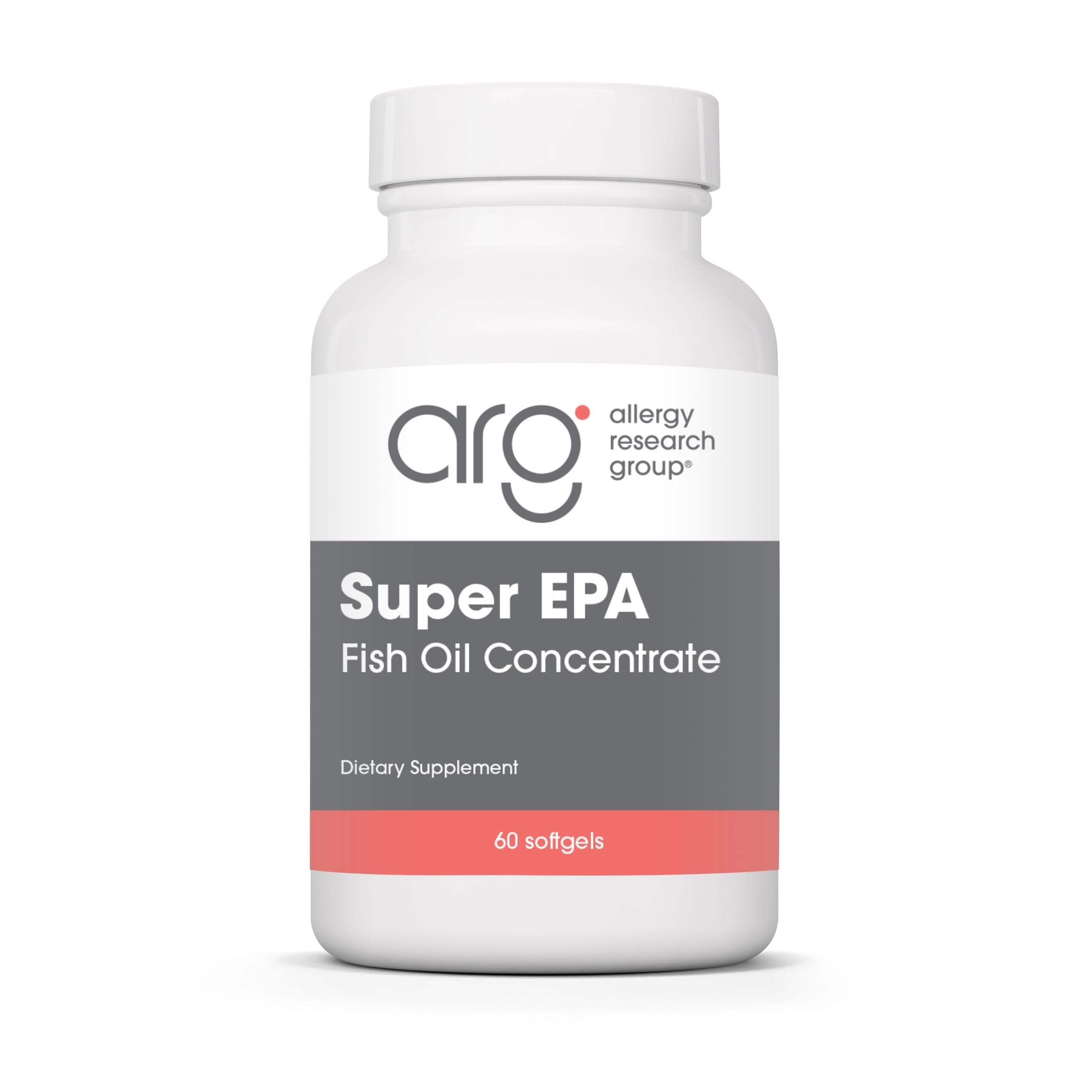 Allergy Research Group Super EPA bottle front with omega-3 capsules for daily support