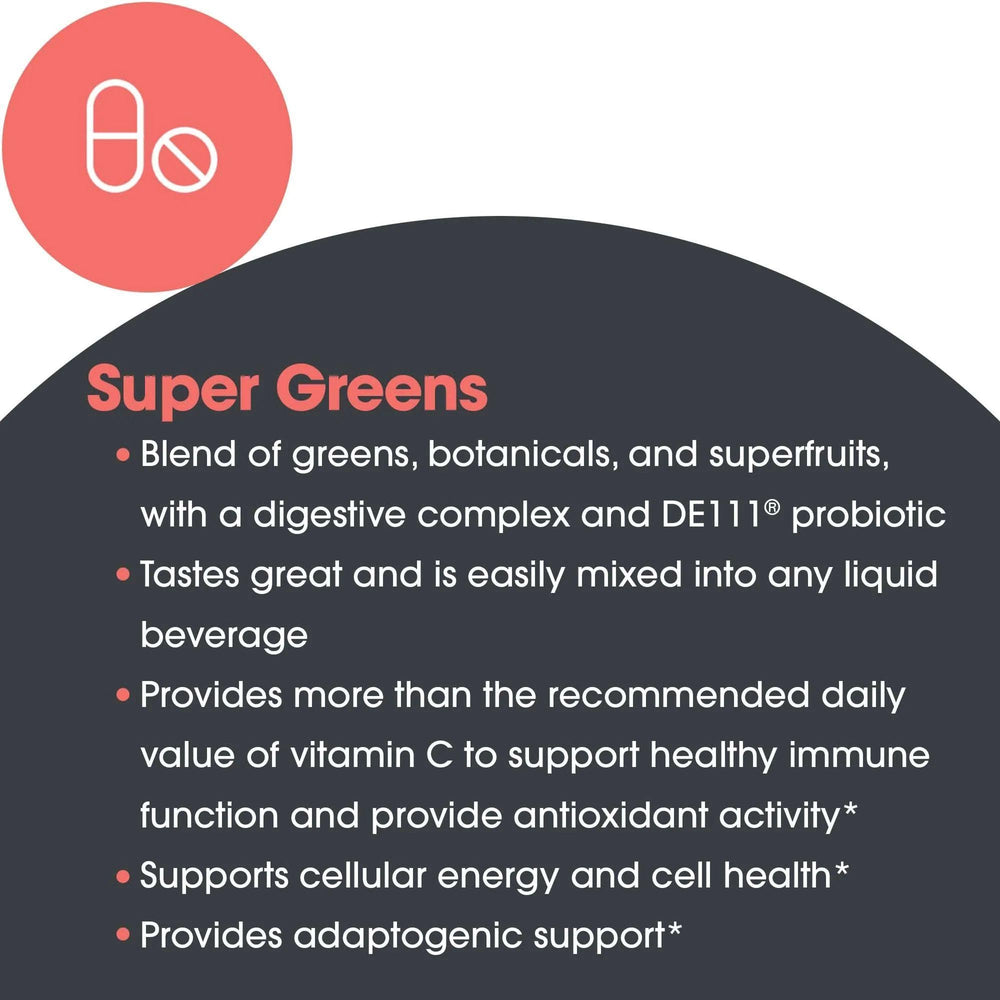 Allergy Research Group Super Greens dissolves smoothly in water or juice