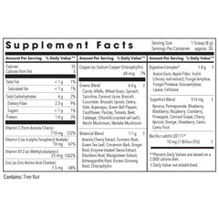 Allergy Research Group Super Greens scoop ready to mix into your morning smoothie