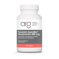 Allergy Research Group Tocomin SupraBio bottle front showing tocotrienol complex for enhanced absorption