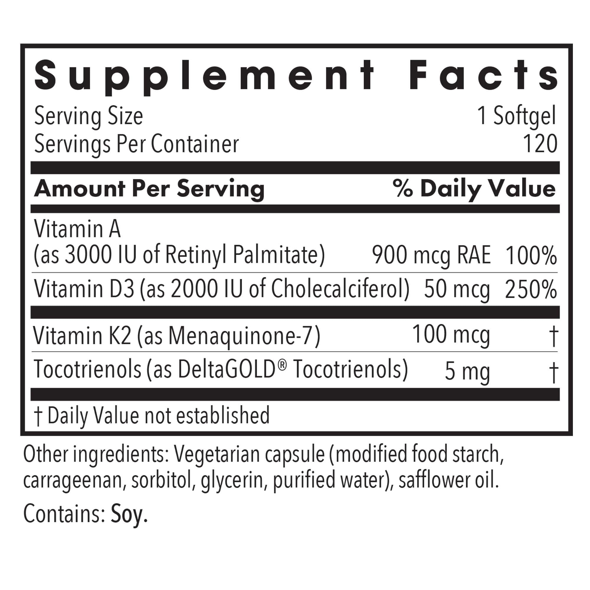 Allergy Research Group Vitamin D3 Complete label closeup highlights formulation balance and ingredients.