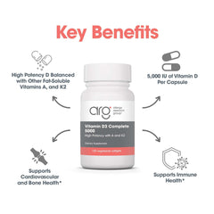Allergy Research Group Vitamin D3 Complete 5000 nutrition panel for informed supplementation choices