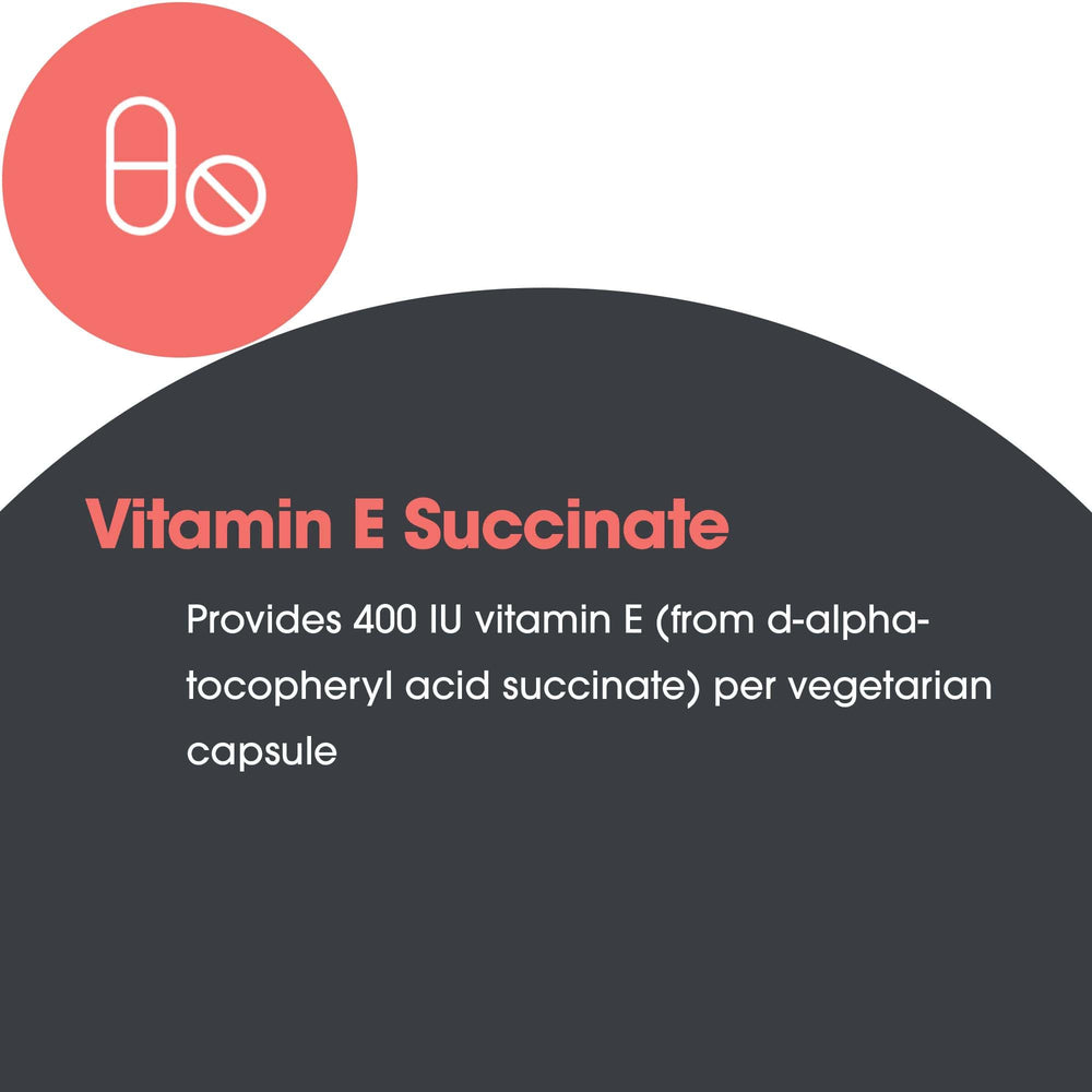Supplement display showing Allergy Research Group Vitamin E Succinate