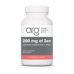 Allergy Research Group Zen bottle showing 60 servings for daily calm potential