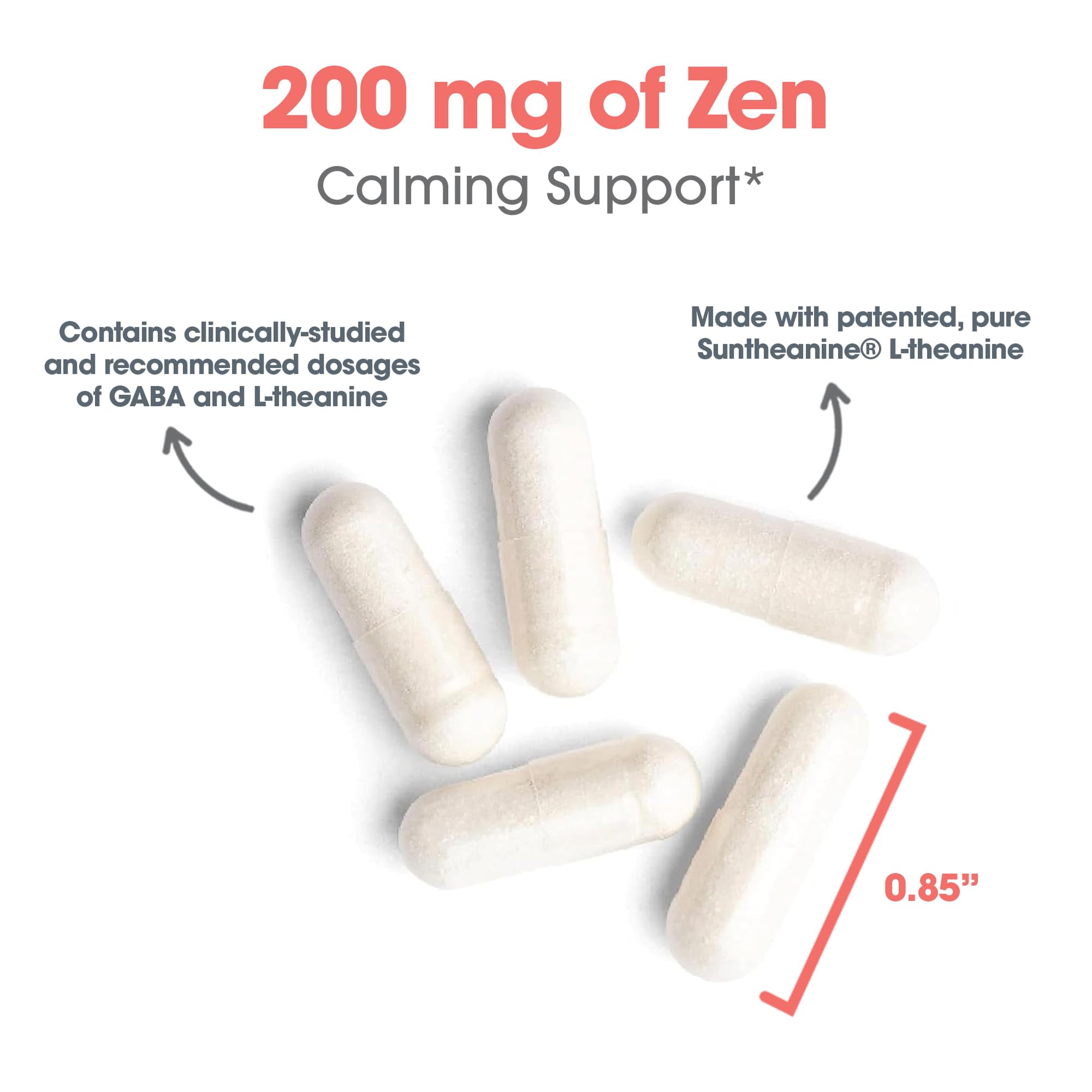 Allergy Research Group Zen dosage chart for transparent serving guidance.