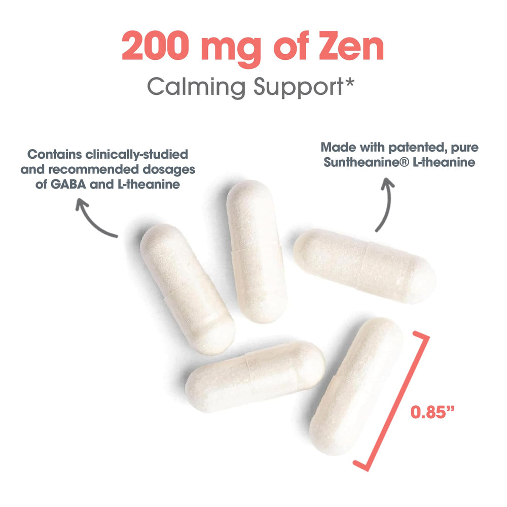 Allergy Research Group Zen dosage chart for transparent serving guidance.