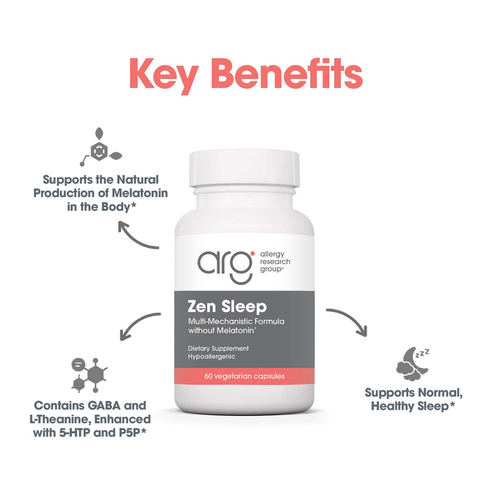 Zen Sleep bottle on a nightstand suggesting a bedtime routine