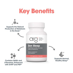 Zen Sleep bottle on a nightstand suggesting a bedtime routine
