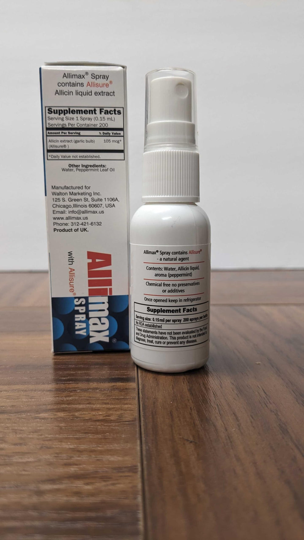 Close-up of stabilized allicin formula in Allimax Rescue Spray