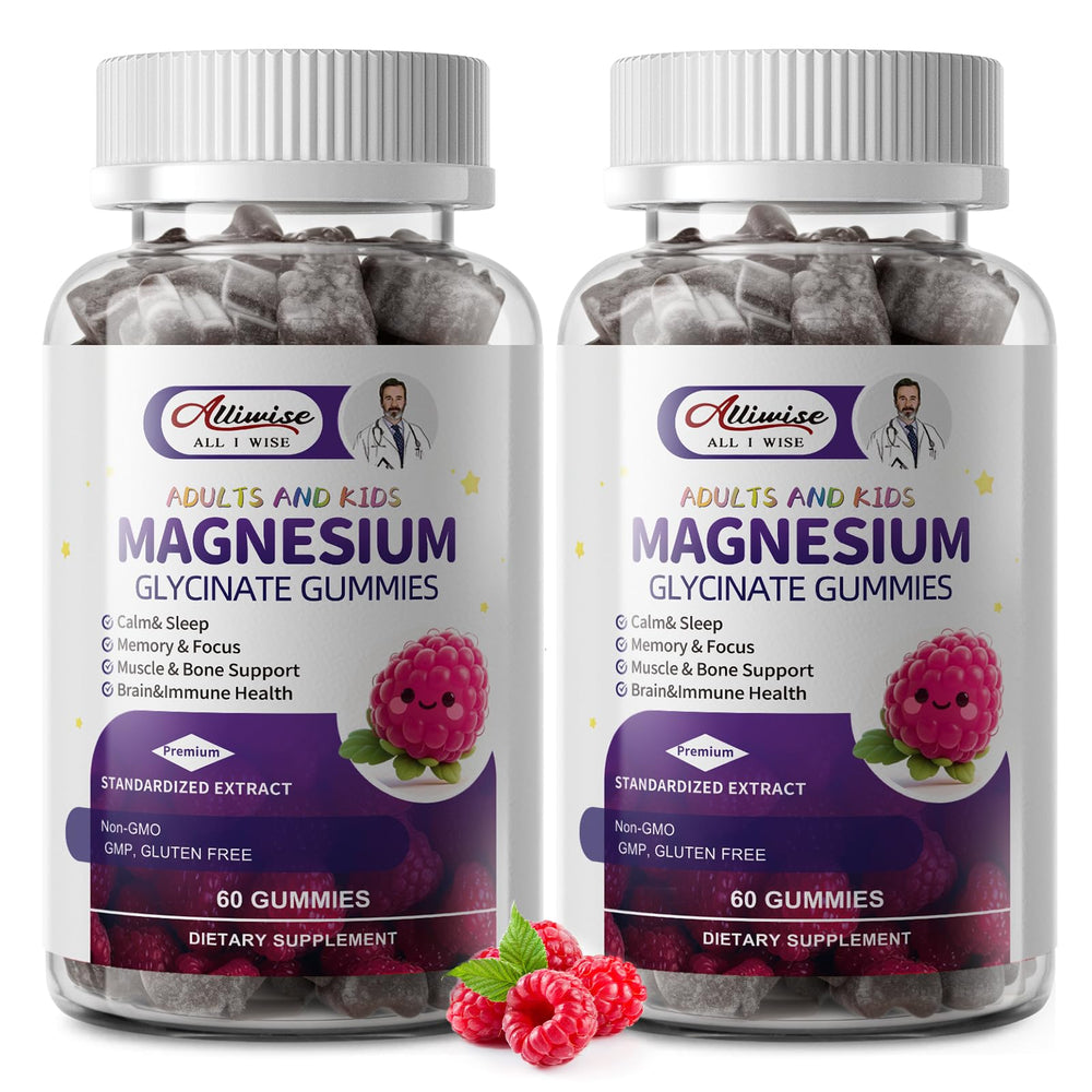 Alliwise 2pack Kids Sleep Gummies bottle showing convenient bedtime support